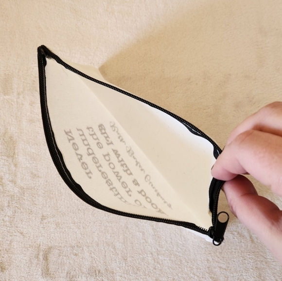 "Never Underestimate the Power of a Girl With a Book," Cosmetic Bag Zippet Pouch - Picture 5 of 5